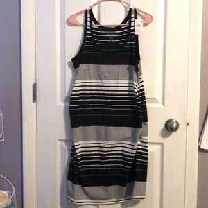 BumpStart Tank Black & White Maternity Dress